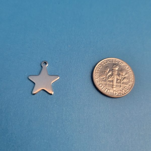 Stainless steel star charm