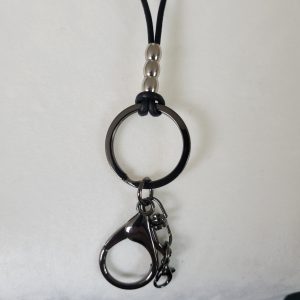 Mens Lanyard Gun Metal Black Magnetic Clasp With Stainless Steel