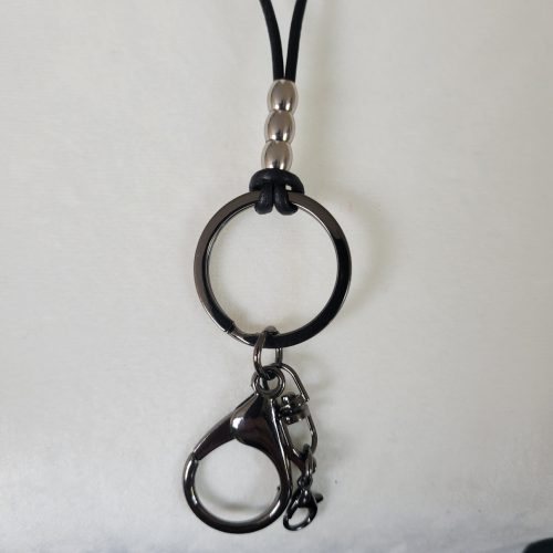 Mens Lanyard Gun Metal Black Magnetic Clasp With Stainless Steel