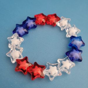 Made In USA - Red White And Blue Stretch Bracelet S M L XL