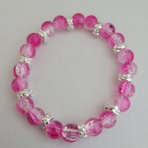 Hot pink stretch bracelet