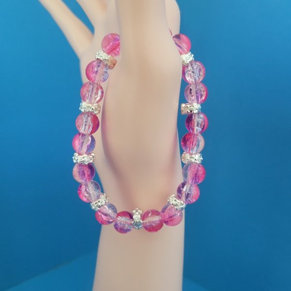 Hot pink stretch bracelet