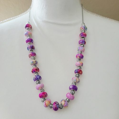 Miami Twilight - Watercolor European Bead Necklace