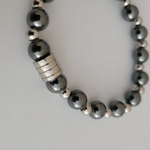 Midnight Hematite Mens Luxury Stretch Bracelet