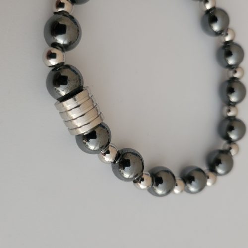 Midnight Hematite Mens Luxury Stretch Bracelet