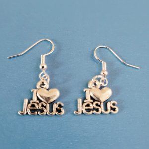 I Love Jesus Pierced Earrings