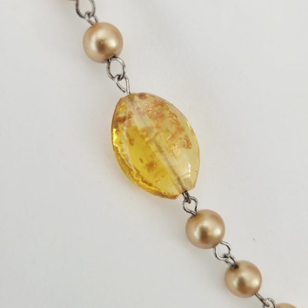 Vintage Necklace Amber Bead