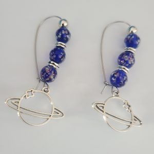 Interstellar Firefly Glow In The Dark Saturn Earrings