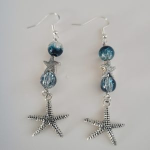 St Augustine Starfish - Deep Sea Blue Earrings