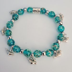 Glow In The Dark Firefly Glass Starling Serenade Charm Bracelet