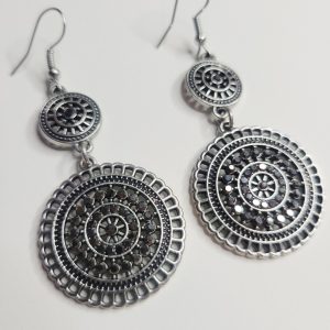 Vintage Super Sparkle Round Pierced Earrings