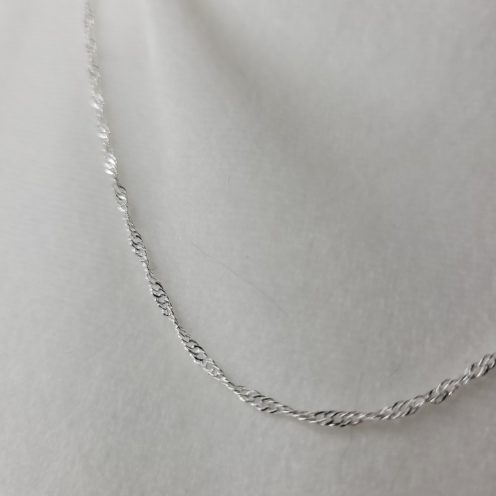 White Whisper Delicate Silver Plated Necklace Chain - 20 Inch