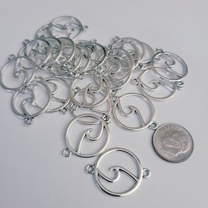 Closeout - Round Ocean Wave Connector Charms (17)