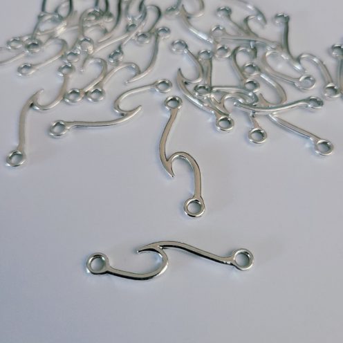 Closeout - Silver Color Wave Connector Charms (35)