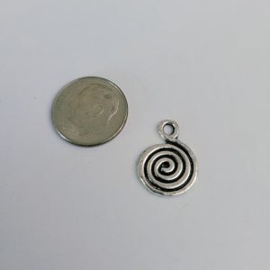 Closeout - Super Swirl Antique Silver Color Charms (25)