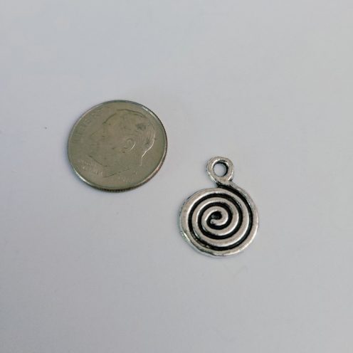 Closeout - Super Swirl Antique Silver Color Charms (25)