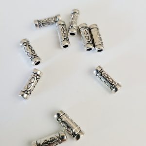 Closeout - Tibetan Style Column Beads With 2mm Hole (10)