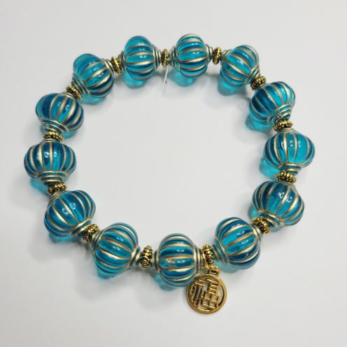 Chinese Lantern Good Luck Charm Stretch Bracelet