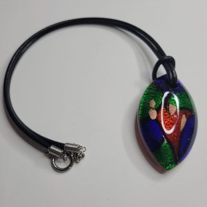 Vintage Estate Murano Style Glass Glitter Sand Necklace