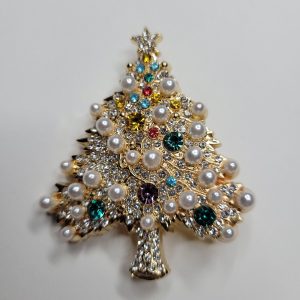 Beautiful Large Christmas Tree Brooch