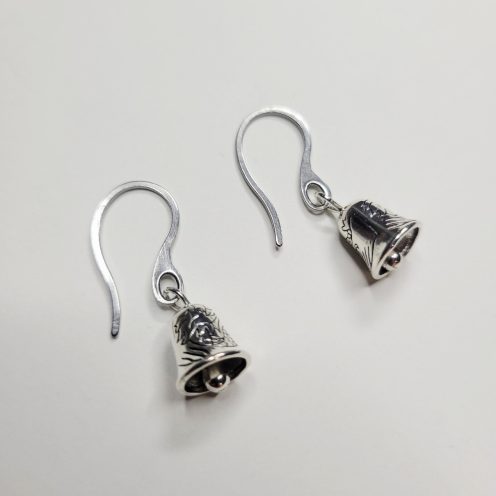 Christmas Silver Bells French Earrings