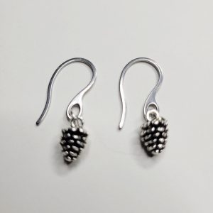 Perfect Pinecone Charm Stainless Steel French Hook Earrings
