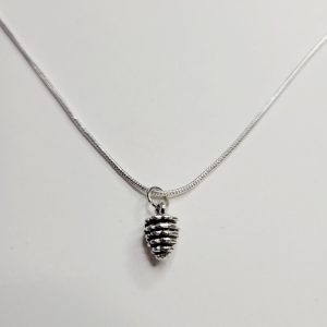 Perfect Pinecone Charm Necklace With 925 Sterling Silver Chain