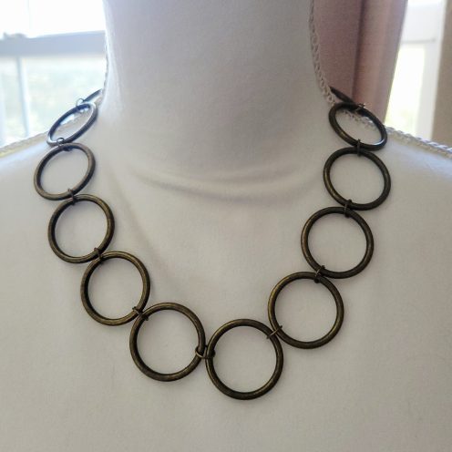 Bronze Hoop Necklace - 19 Inch