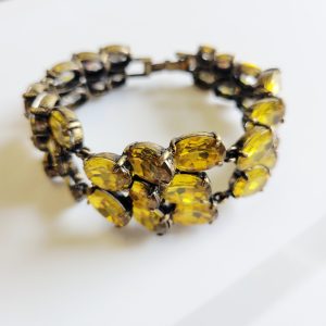 Vintage Estate - J Crew Amber Yellow Crystal Bracelet
