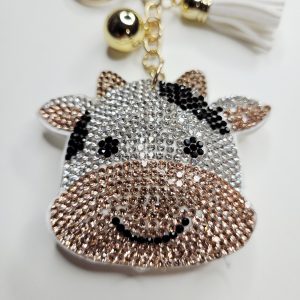 Cute Cow Keychain Purse Charm