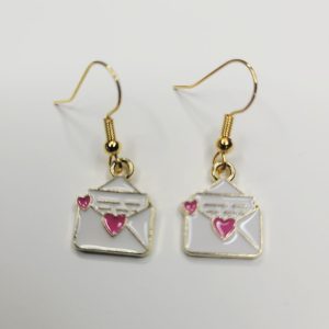 Valentine Love Letter Charm Earrings