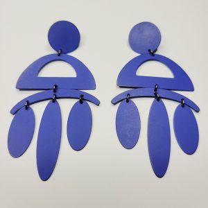 Vintage 1980s 1990s Earrings In Periwinkle Blue