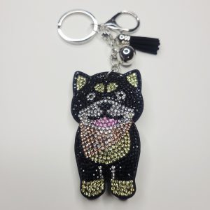 Large Puffy Husky Dog Keychain, Bag Charm
