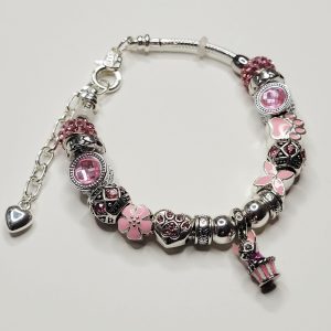 Pandora Style Charm Bracelet, Ay Chihuahua - 7 to 8 in