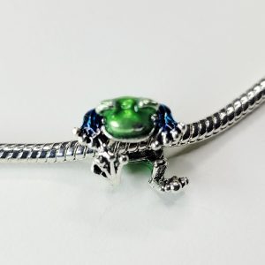 For Pandora Charm Bracelets Green Metal Frog Wrap Around Charm