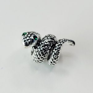 For Pandora Charm Bracelets Wrap Around Green Eyed Snake Charm